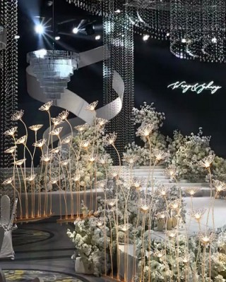 Đèn dẫn lối sân khấu đám cưới bông tuyết - 12 bông